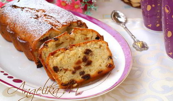 кекс с изюмом на молоке