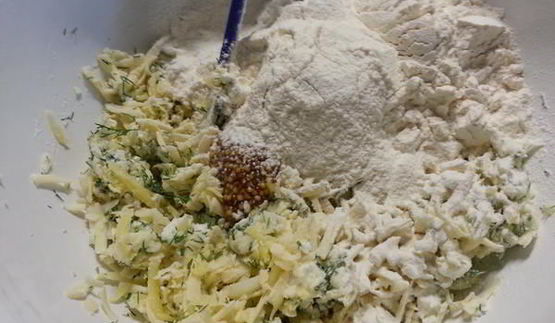 кекс с сыром и черешней