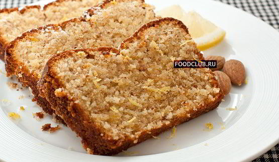 лимонный кекс с миндалем