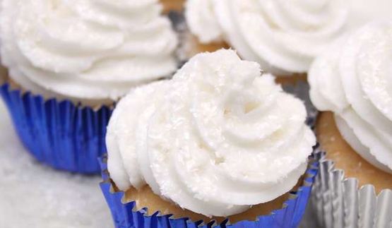 новогодние капкейки в виде снеговичков