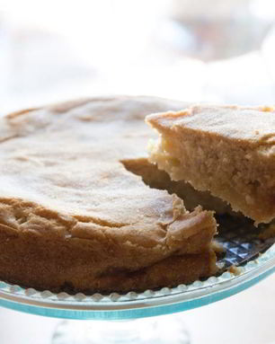 Постный кекс с яблоками