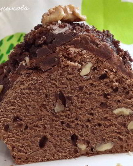 Рецепт постного шоколадно-ореховый кекс