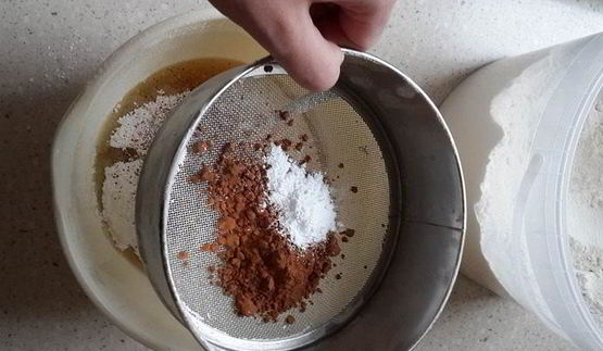 постный шоколадно-ореховый кекс