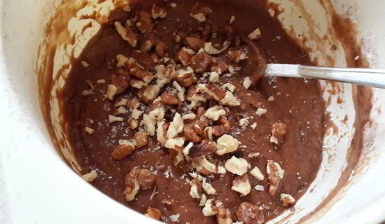 постный шоколадно-ореховый кекс