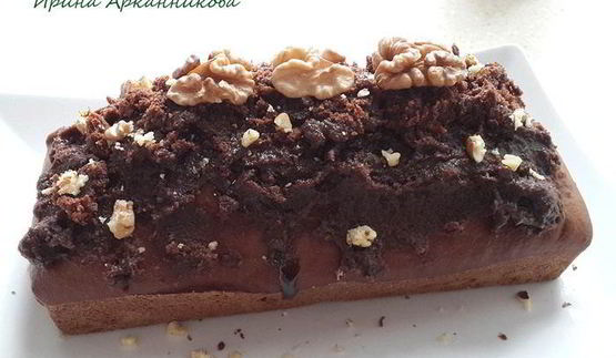 постный шоколадно-ореховый кекс