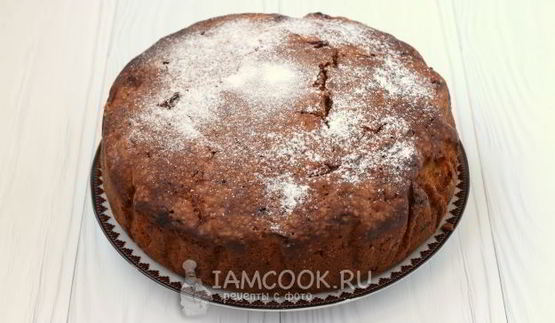 пышный кекс с яблоками, имбирем и корицей