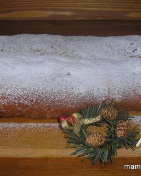 Рождественский творожный Штоллен с цукатами и миндалем