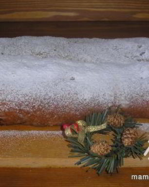 Рождественский творожный Штоллен с цукатами и миндалем