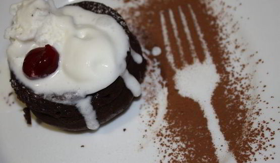 шоколадный фондан