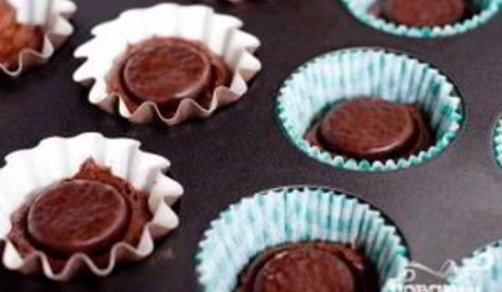 шоколадные капкейки с мятным кремом