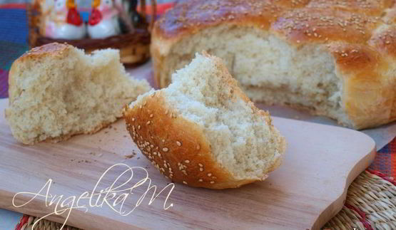 белый хлеб с кунжутом