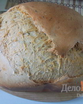 Белый хлеб с укропом в хлебопечке
