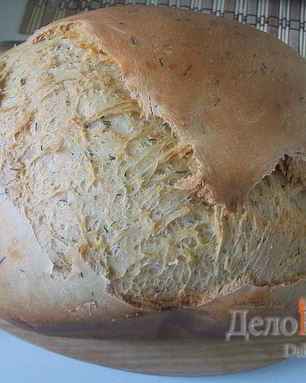 Белый хлеб с укропом в хлебопечке