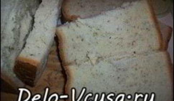 белый хлеб с укропом в хлебопечке