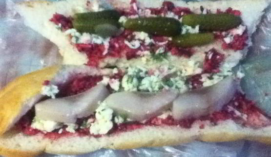 фаршированный багет — шуба в шубе