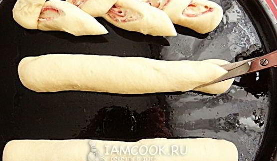 хлеб с беконом колоски