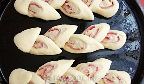 хлеб с беконом колоски