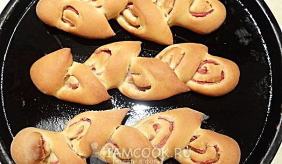 хлеб с беконом колоски