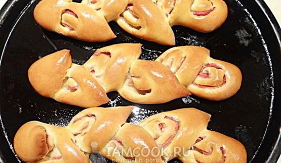 хлеб с беконом колоски