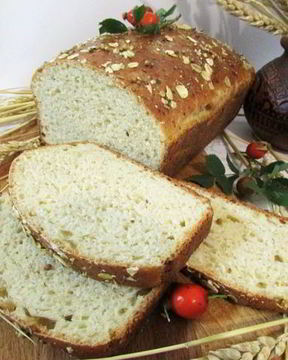 Хлеб с творогом и овсяными хлопьями