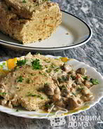 Клецки из хлеба с грибным рагу