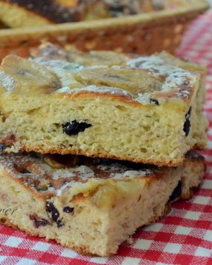 Рецепт банановой фокаччи