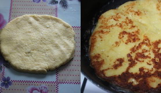 кукурузные лепешки на сковороде