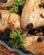 Курица по-средиземноморски с лепешками