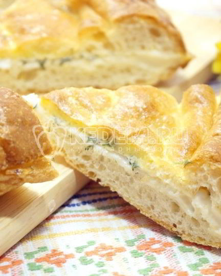 Рецепт лепешки с сыром и зеленью