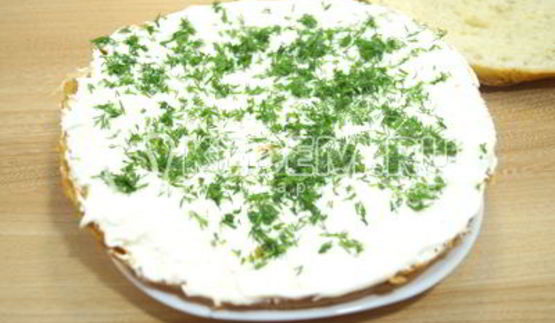 лепешка с сыром и зеленью