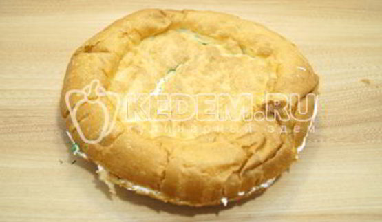 лепешка с сыром и зеленью