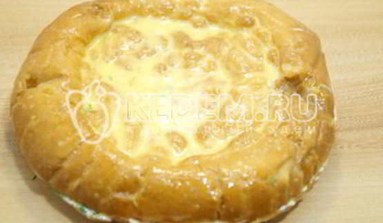 лепешка с сыром и зеленью