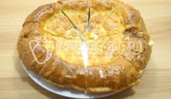 лепешка с сыром и зеленью