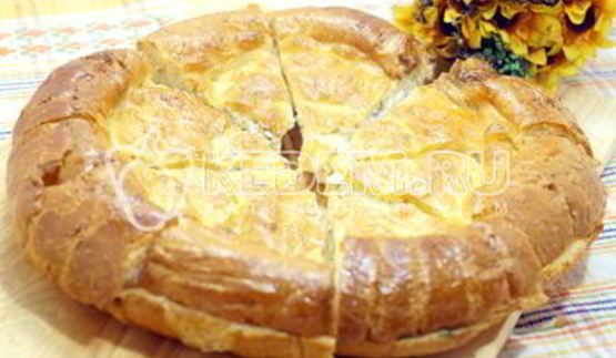 лепешка с сыром и зеленью