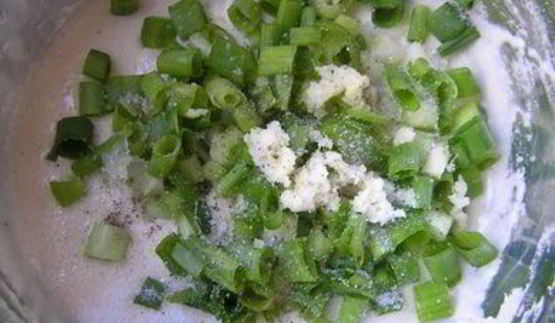 лепешка с зеленым луком