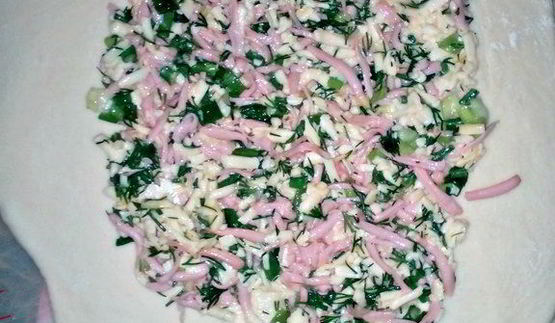 лепешки на кефире с начинкой