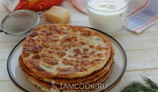 лепешки на кефире с сыром и зеленью