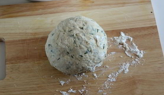 лепешки на кефире с сыром и зеленью