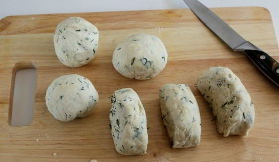 лепешки на кефире с сыром и зеленью