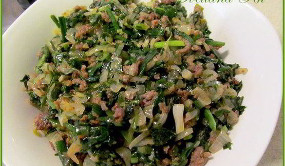 лепешки по-дунгански с мясом и зеленью