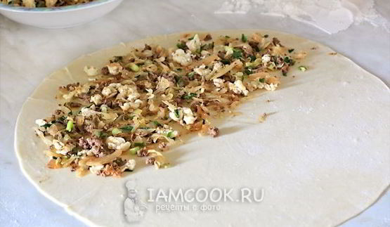 лепешки с начинкой на сковороде