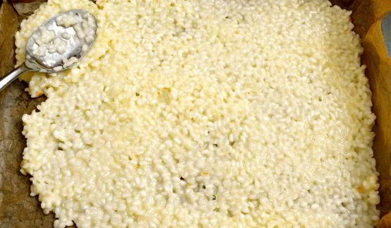 рисовая лепешка, фаршированная грибами