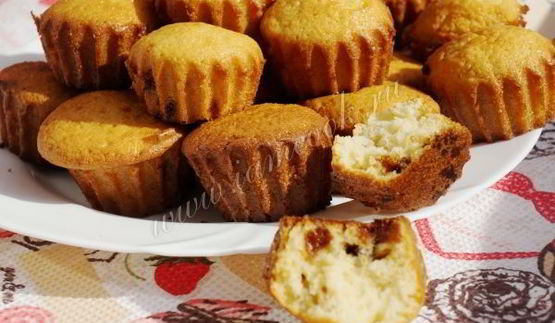 американские маффины с кусочками шоколада