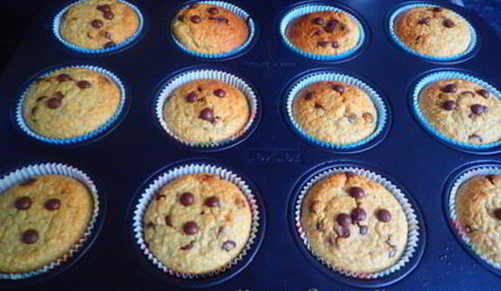 банановые маффины с овсянкой в блендере