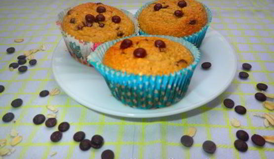 банановые маффины с овсянкой в блендере