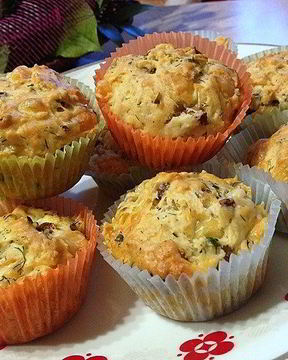 Грибные маффины с сыром и зеленью