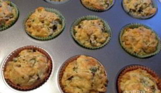 грибные маффины с сыром и зеленью