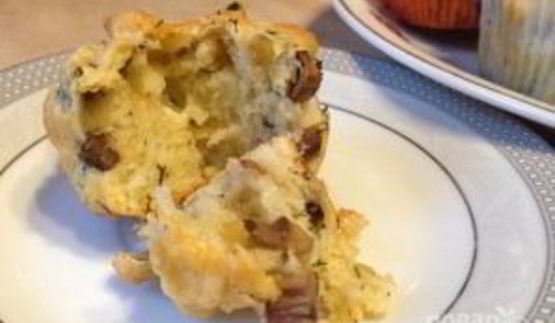грибные маффины с сыром и зеленью