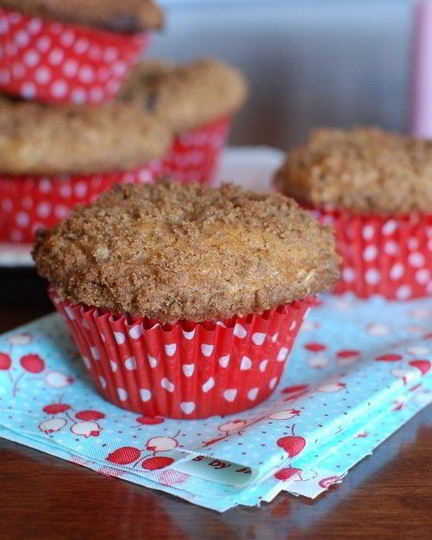 Рецепт лавандовых маффинов с ежевикой и персиками