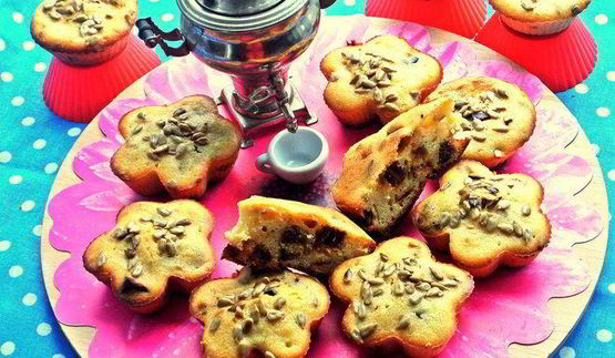 маффины с финиками и семечками